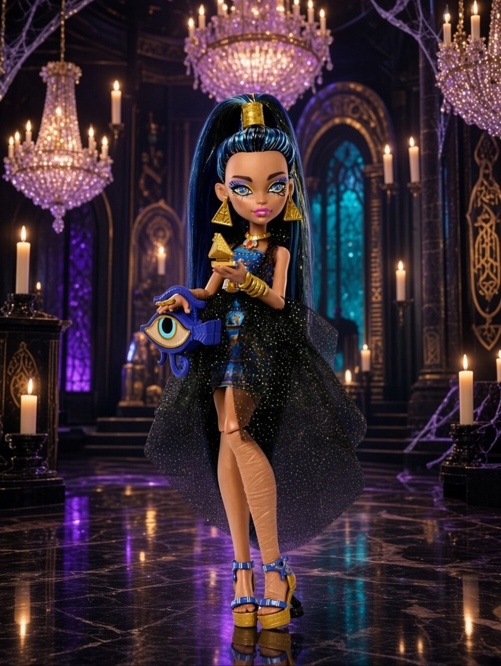 🦥●Monster High Cleo De Nile Doll in Monster Ball Party Dress